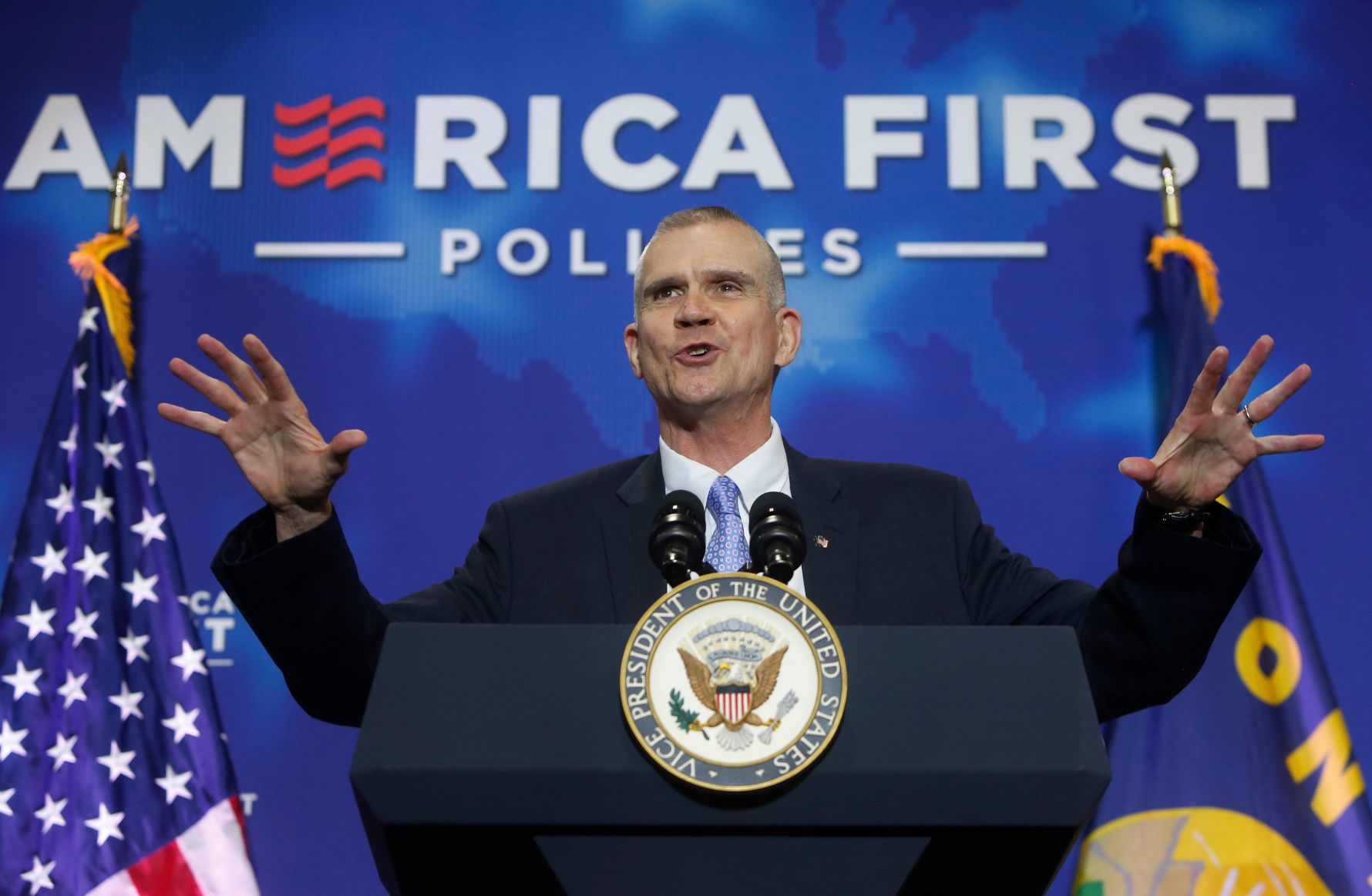 Vice President Mike Pence speaks at MetraPark